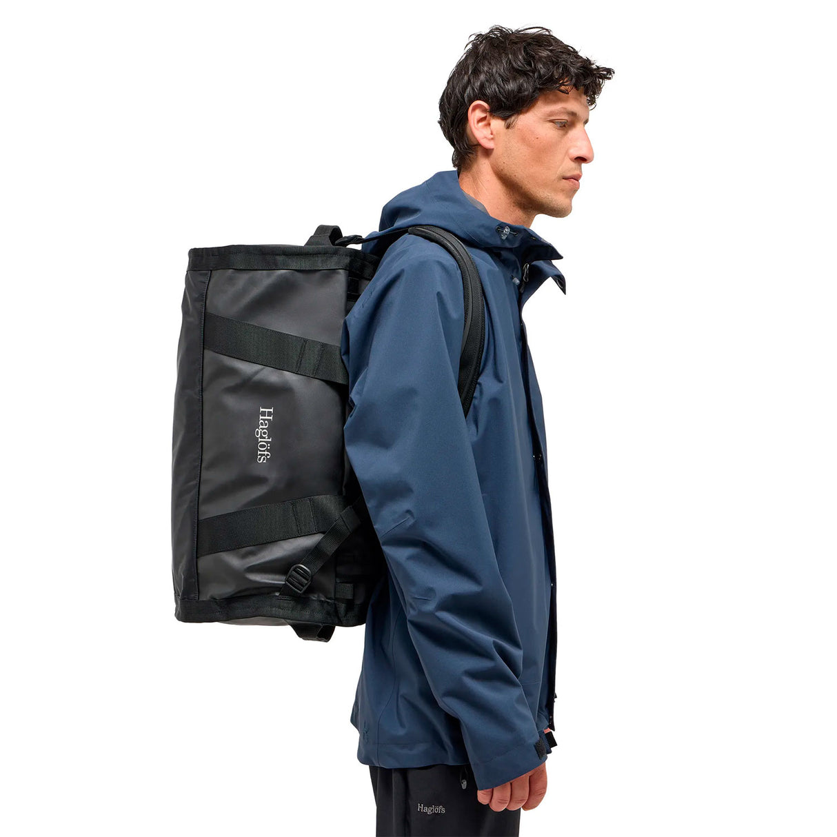 haglöfs lava 50l laukku reppuhihnoilla