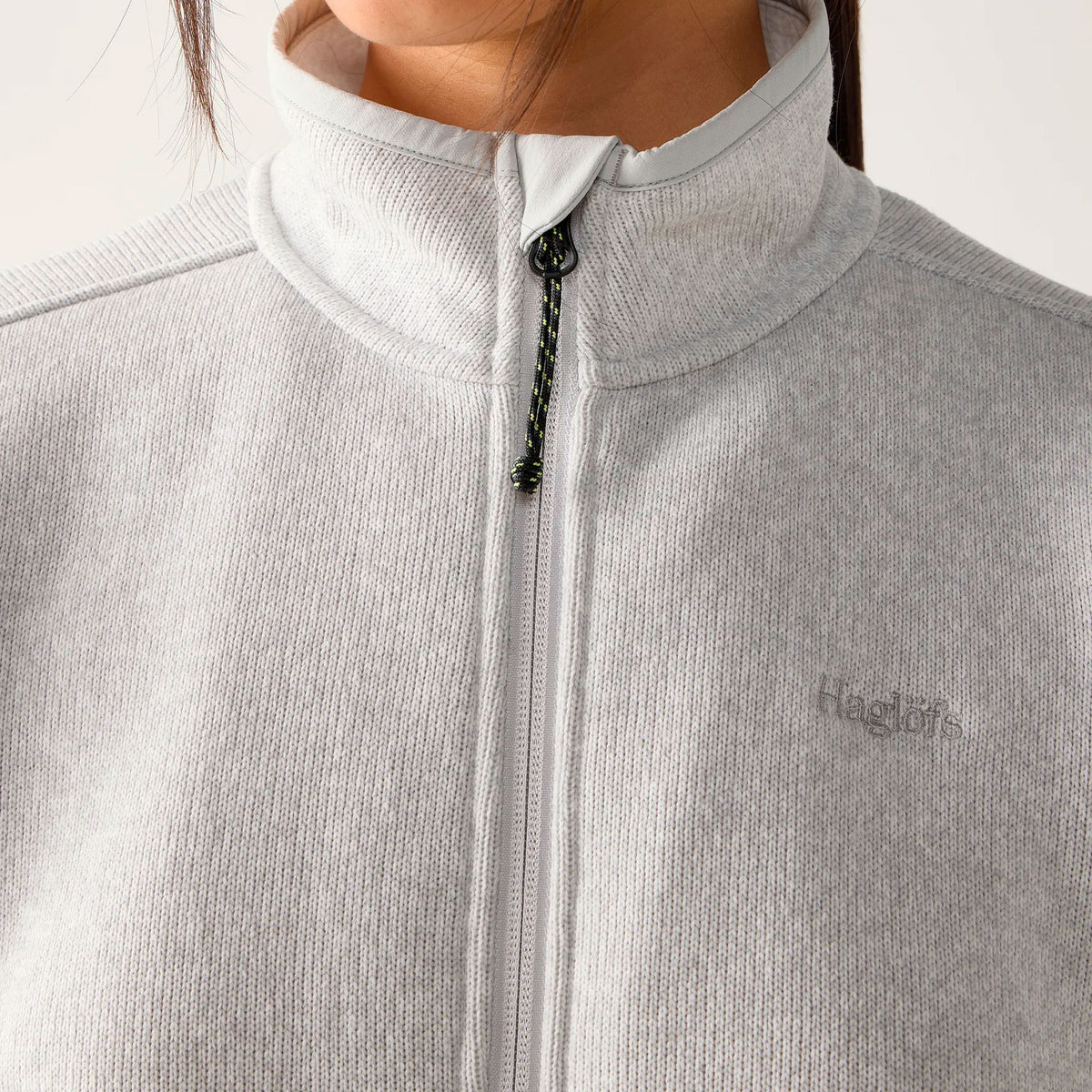 Haglöfs naisten fleecetakki, Swook II Mid Jacket, vaaleanharmaa, neulosfleece