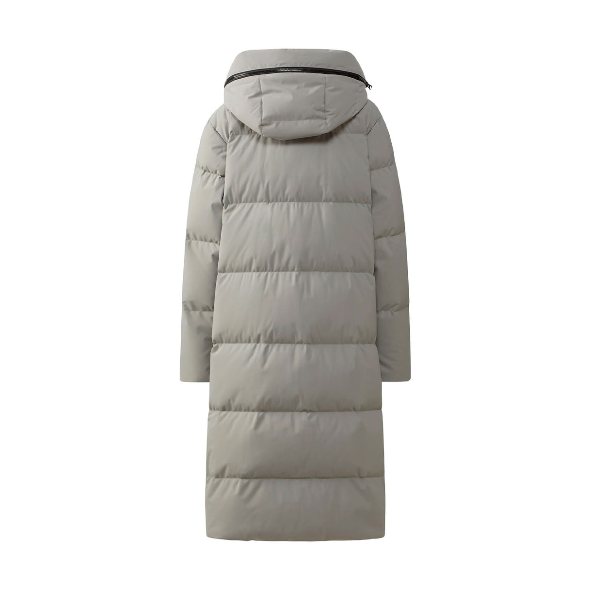 Haglöfs naisten pitkä untuva parkatakki, harmaa, selkä