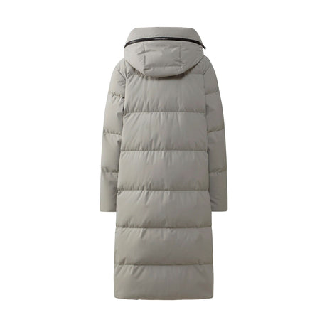 Haglöfs naisten pitkä untuva parkatakki, harmaa, selkä