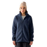 haglöfs naisten pörröinen fleecetakki hupulla, tummansininen