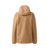 haglöfs naisten pörröinen fleecetakki hupulla, vaaleanruskea, selkä