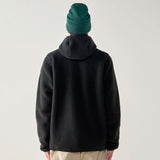 Haglöfs pörröinen fleecetakki hupulla, musta, selkä