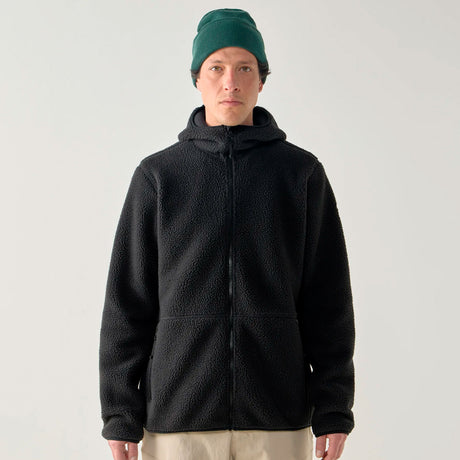 Haglöfs pörröinen fleecetakki hupulla, musta