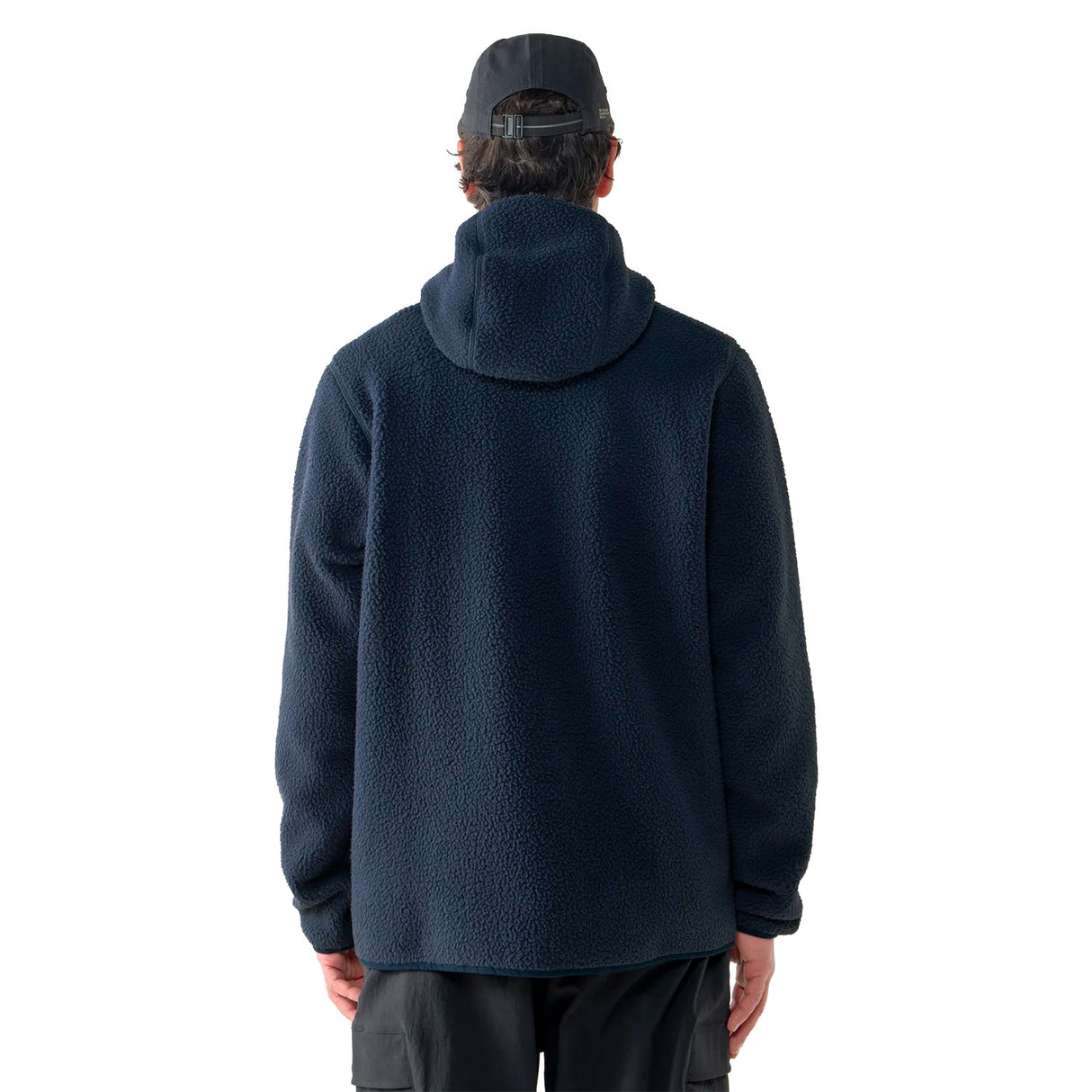 haglöfs pörröinen fleecetakki hupulla, tarn blue, selkä