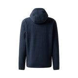 haglöfs pörröinen fleecetakki hupulla, tummansininen, selkä