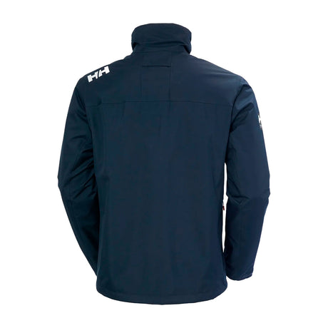 helly hansen crew midlayer sailing jacket tummansinisen takin selkäpuoli