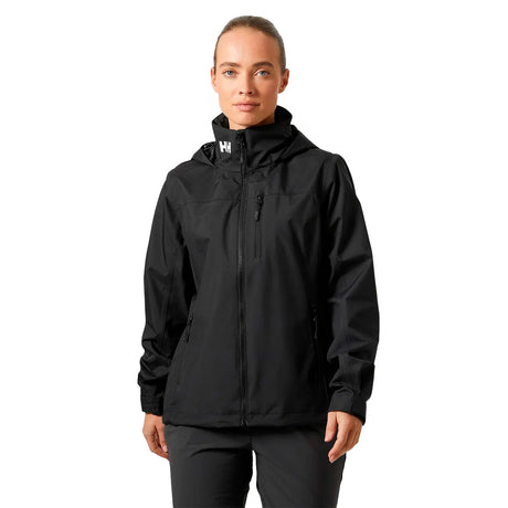helly hansen naisten crew hooded jacket 2.0, musta