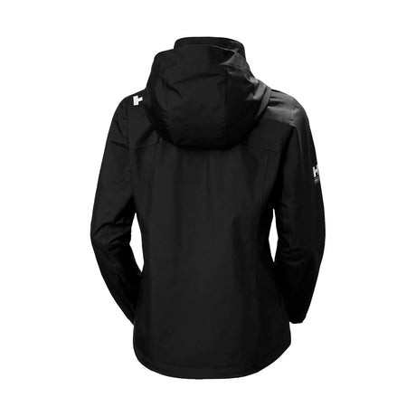 hh naisten crew hooded jacket 2.0, musta, selkä