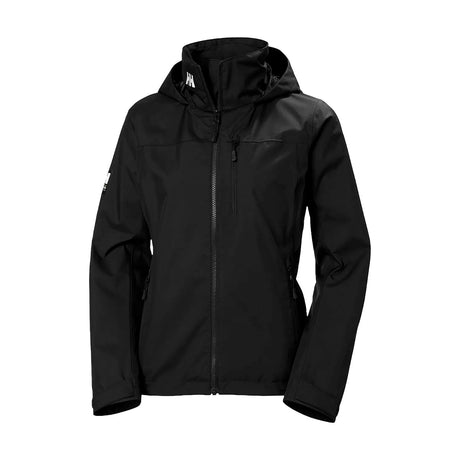 hh naisten crew hooded jacket 2.0, musta