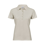 hiekanharmaa tee jays naisten luxury stretch polo