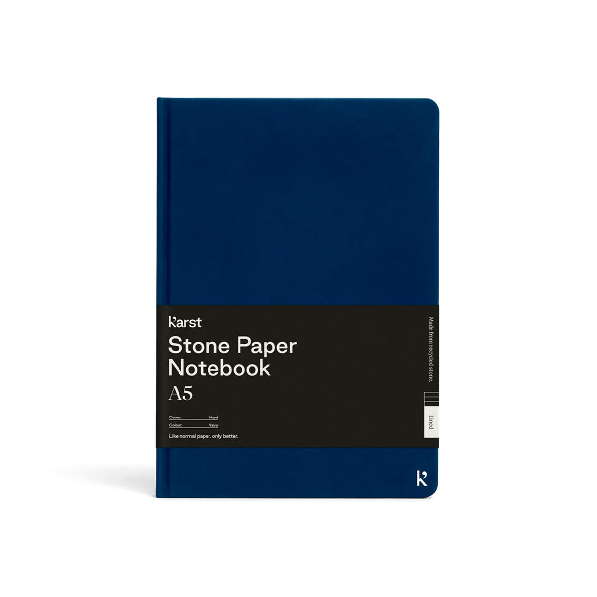 Karst kovakantinen A5 muistikirja, kivipaperi, navy