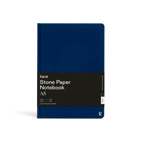 Karst kovakantinen A5 muistikirja, kivipaperi, navy