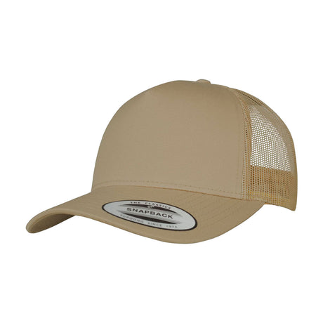 khaki vaaleanruskea yp classics 5 panel trucker lippis