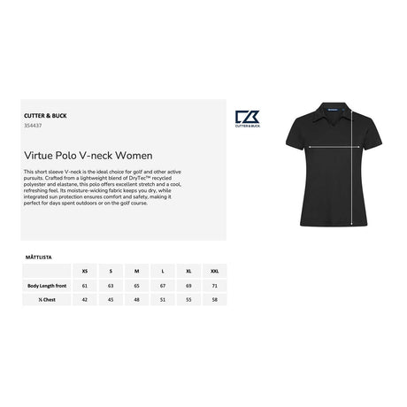 kokotaulukko naisten Virtue Polo V-neck