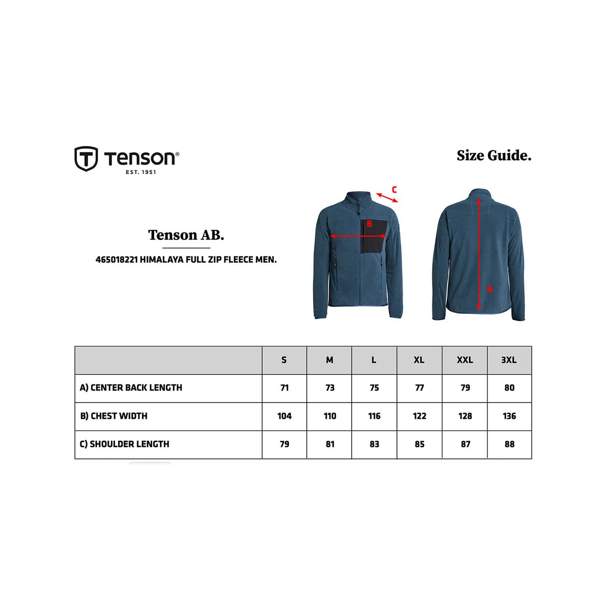 kokotaulukko Tenson Himalaya Full Zip Pocket Fleece Men miesten fleecetakki