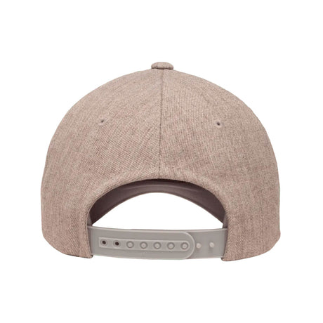 meleerattu harmaa 5-panel baseball snapack lippis, takaosa