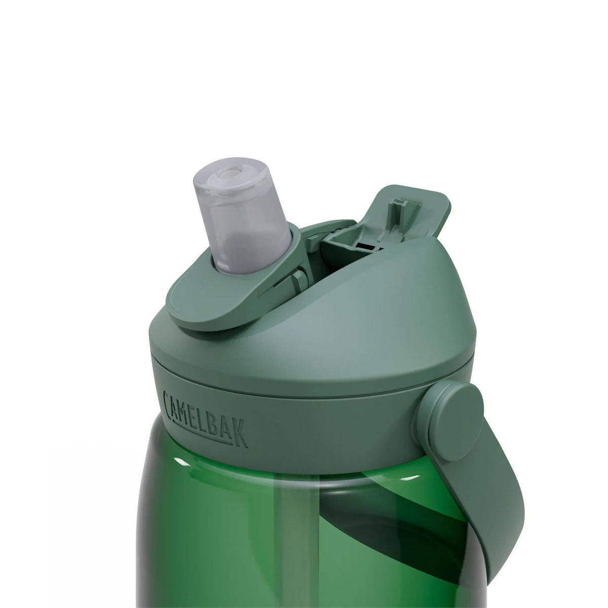 metsänvihreä camelbak Thrive Flip Straw Bottle 1L juomapullo pillillä