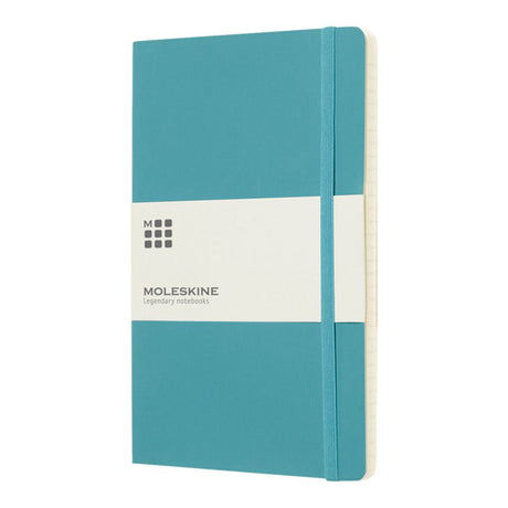 moleskine classic large pehmeäkantinen muistikirja korallin sininen