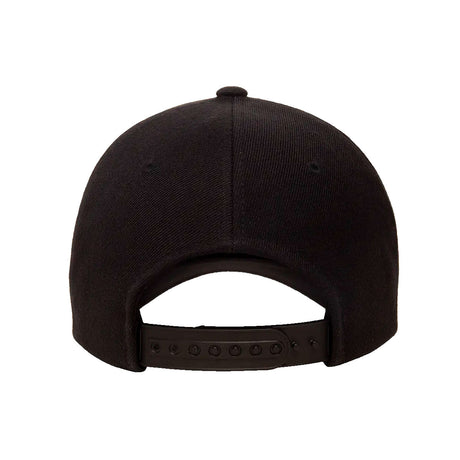 musta 5-panel baseball snapack lippis, takaosa