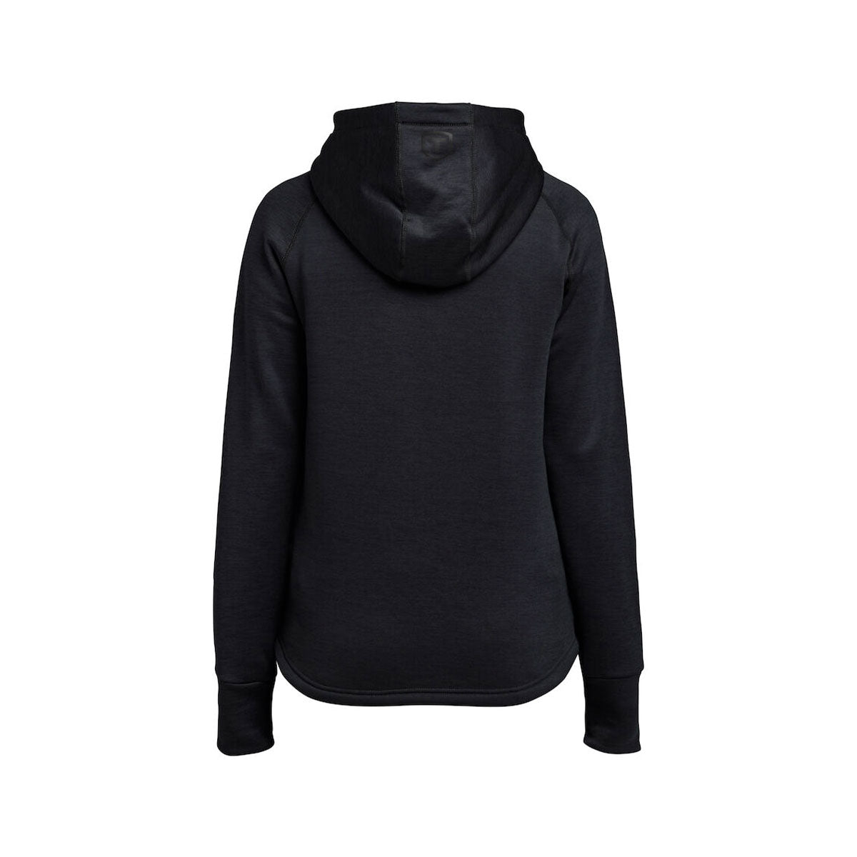 musta naisten vetoketjuhupparin selkäpuoli, tenson TXlite Hoodie Zip