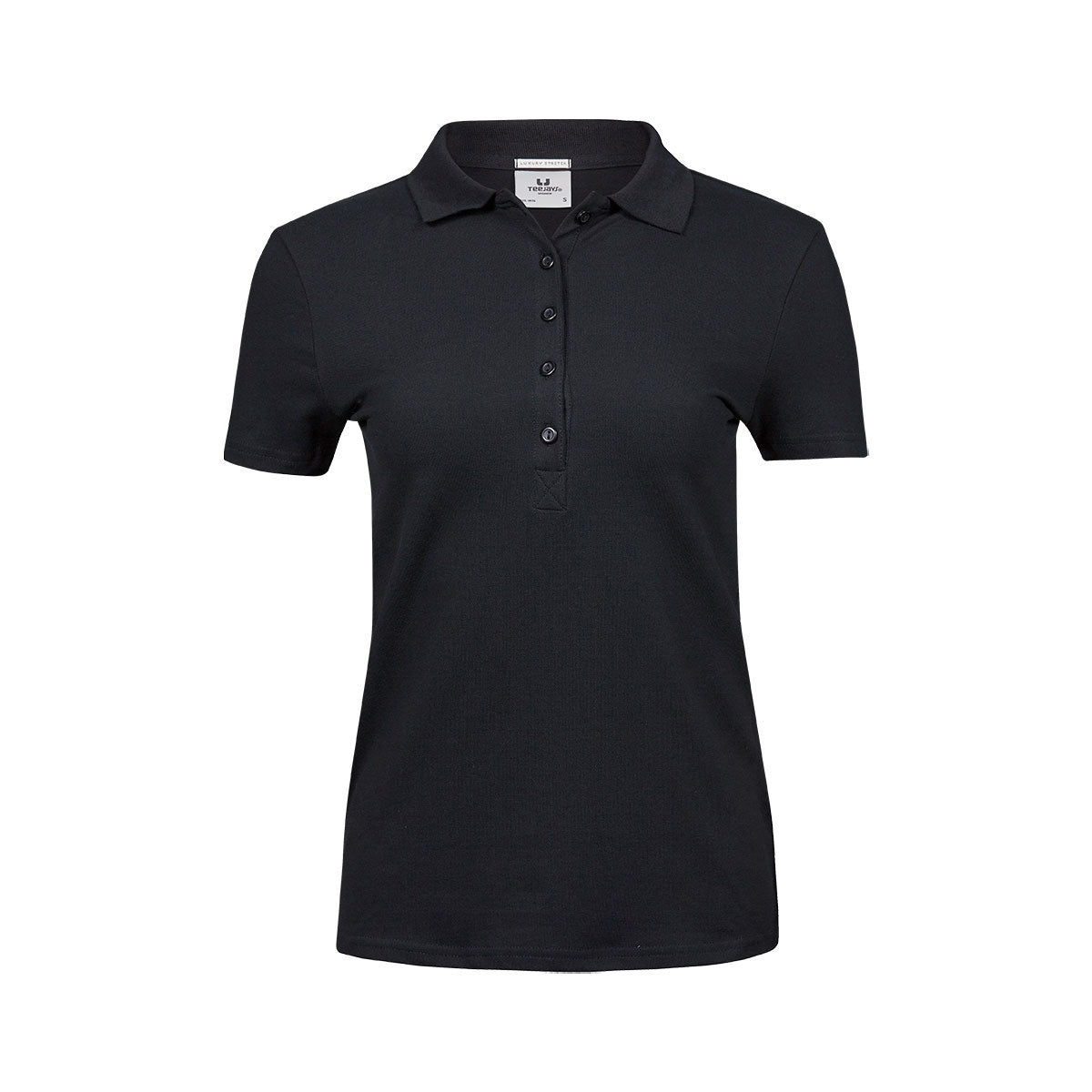 musta tee jays naisten luxury stretch polo