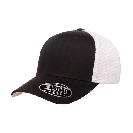 musta-valkoinen 110 mesh cap 2-tone trucker lippis