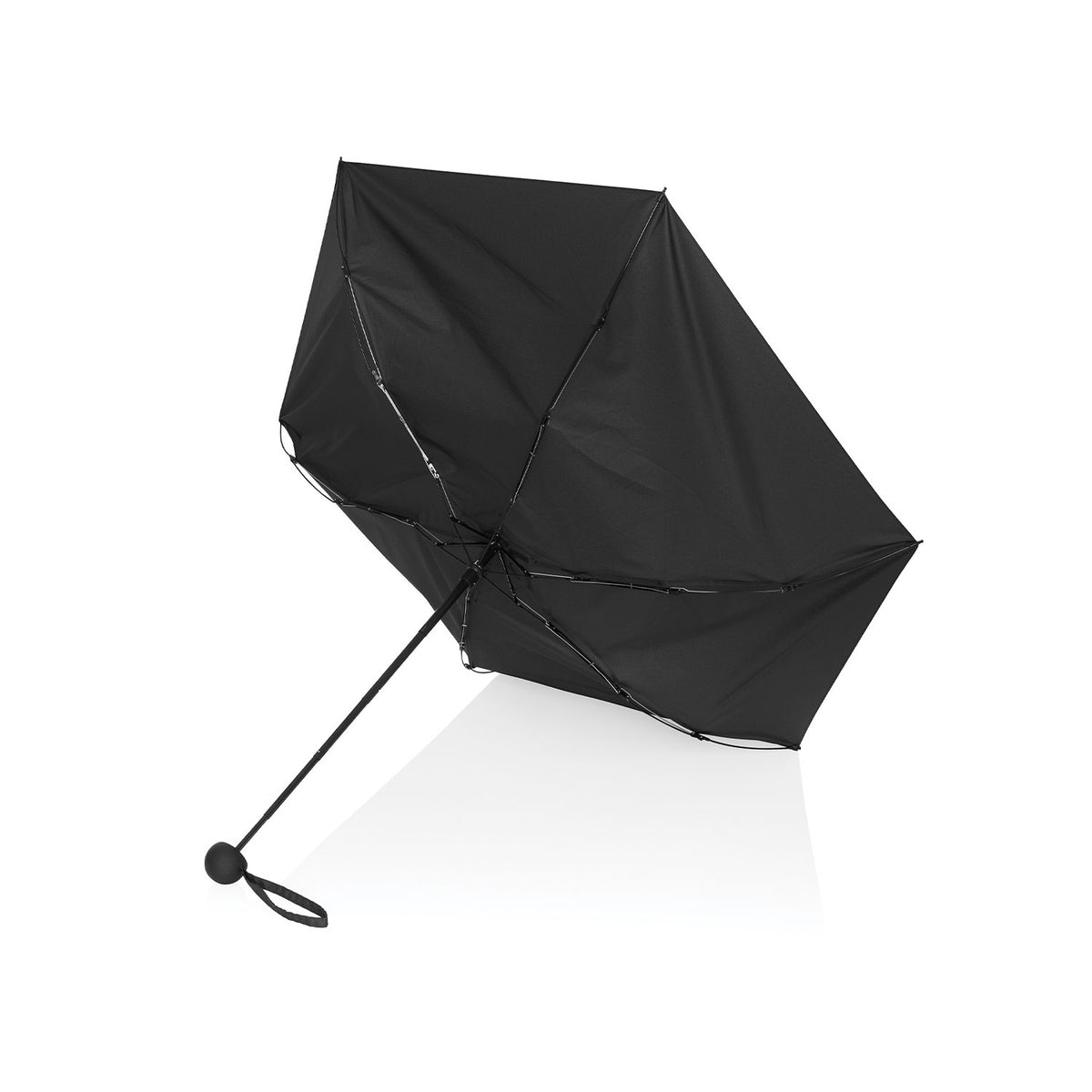 myrskynkestävä mini sateenvarjo 19.5", musta