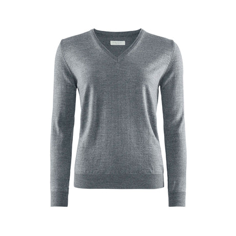 Berkeley Wilton Merino V-neck naisten merinovillaneule, harmaa