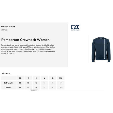 naisten kokotaulukko cutter buck pemberton crewneck