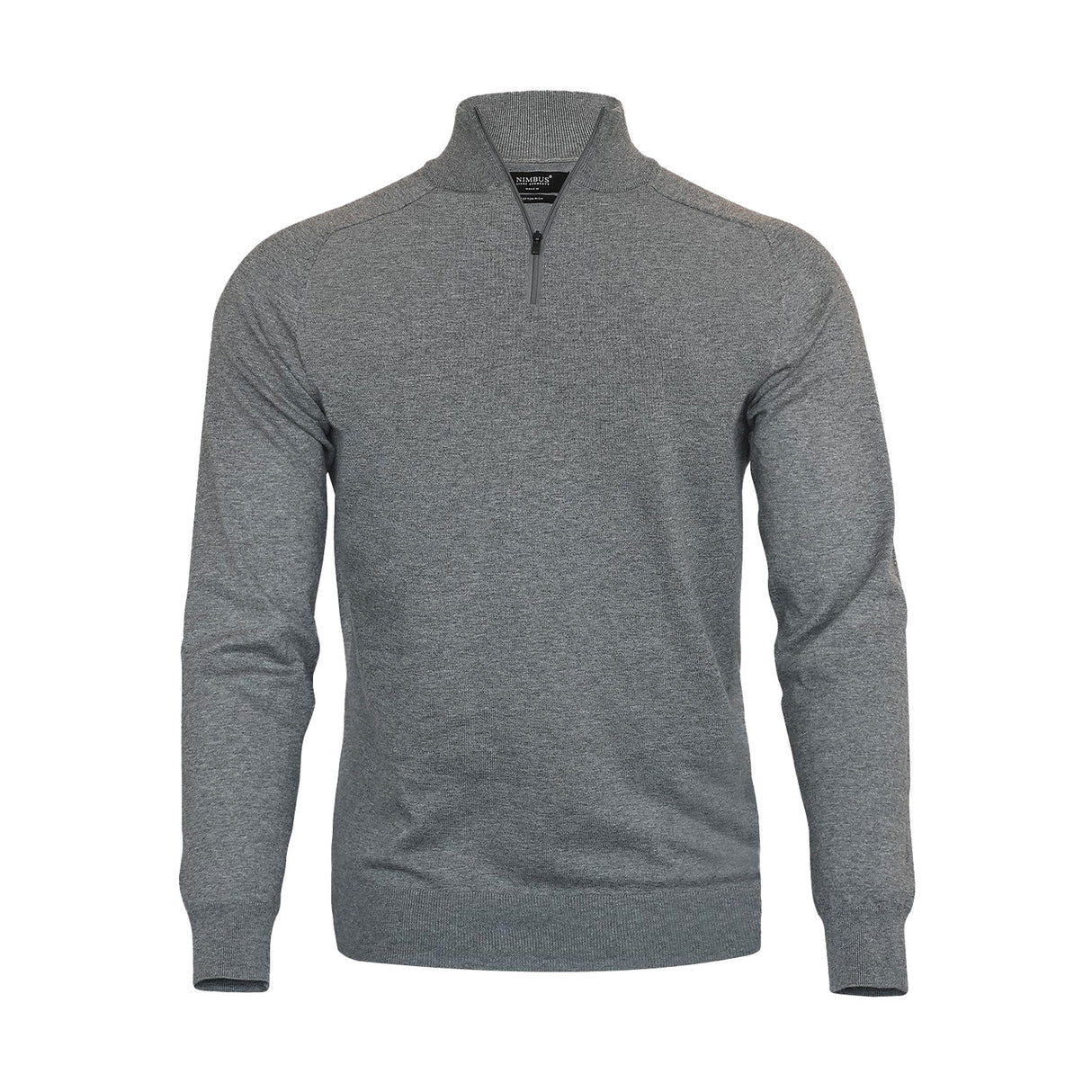 nimbus Brighton 1/4-Zip puuvillaneule vetoketjulla, harmaa