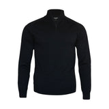 nimbus Brighton 1/4-Zip puuvillaneule vetoketjulla, musta