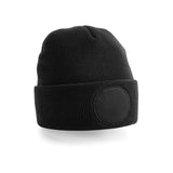 pipo pyöreällä kangasmerkillä, musta