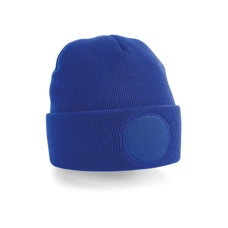 pipo pyöreällä kangasmerkillä, sininen