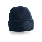 pipo pyöreällä kangasmerkillä, tummansininen