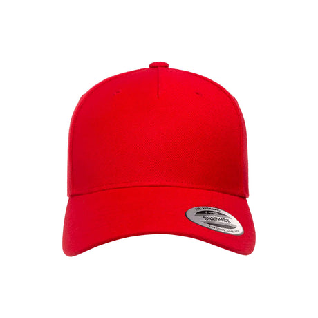 punainen 5-panel baseball snapack lippis, etupuoli