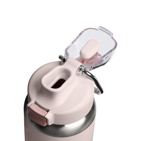 Stanley Classic Wellspring Bottle 0.71L rose quartz juomapullon korkki ja juoma-aukko