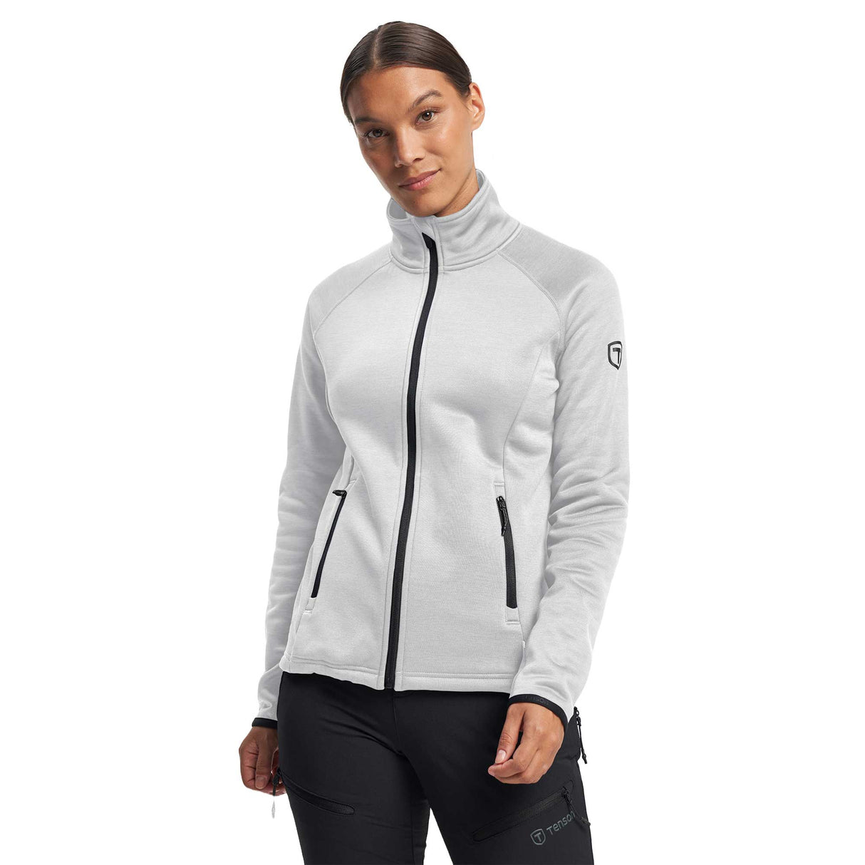 tenson TXlite Midlayer Full Zip Woman vaaleanharmaa