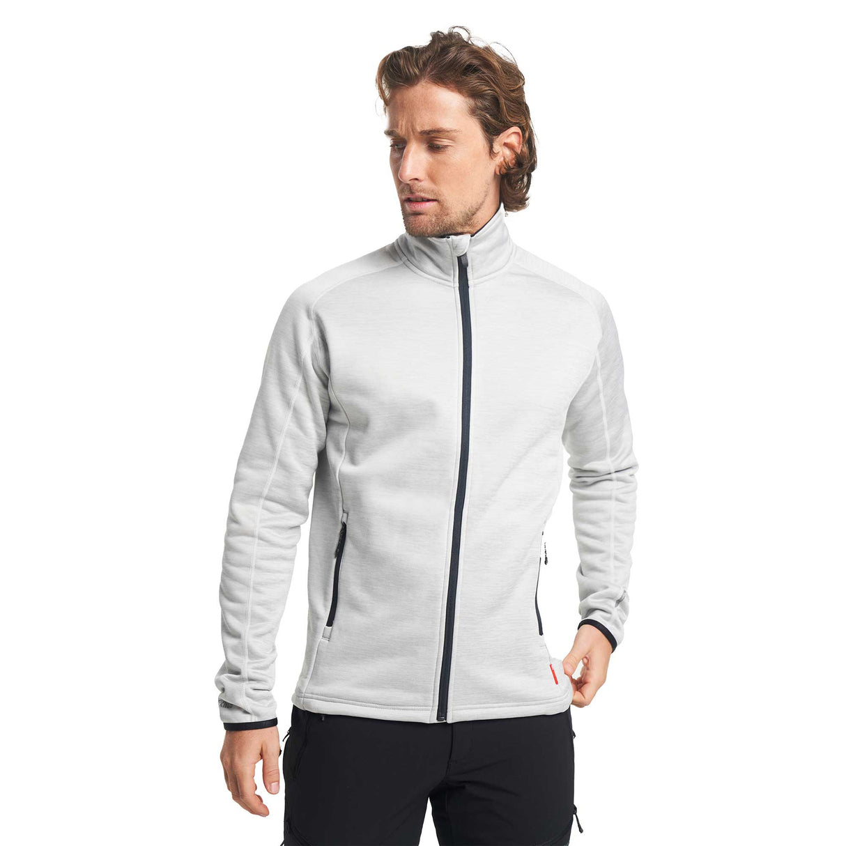 tenson TXlite Midlayer Full Zip Men miesten vaaleanharmaa