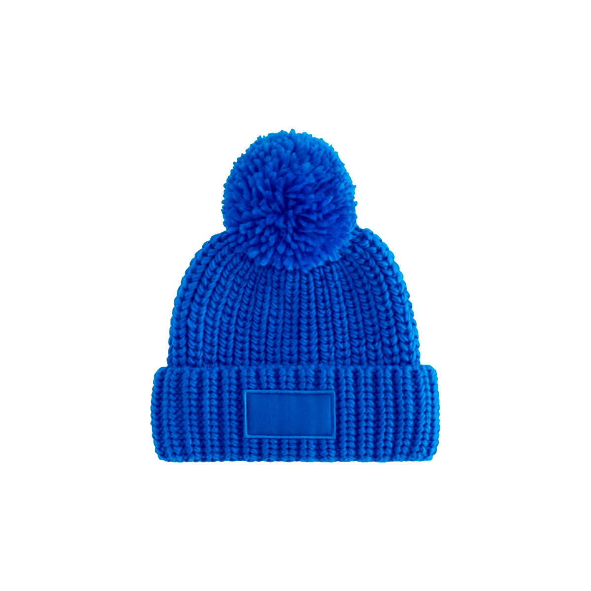 toasty patch beanie, luminous blue