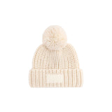 tupsupipo toasty patch beanie, oatmeal luonnonvalkoinen
