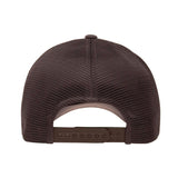 tummanharmaa flexfit 110 mesh cap verkkolippis, takaosa