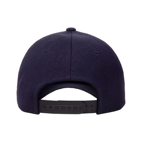 tummansininen 5-panel baseball snapack lippis, takaosa