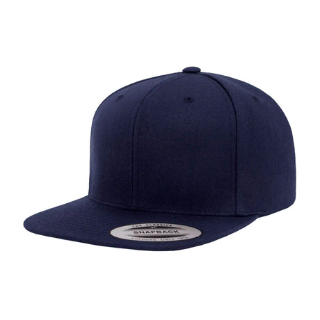 tummansininen YP Classics premium snapback lippis, suora lippa