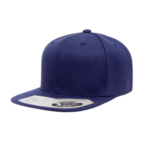 tummansininen flexfit 110 premium snapback lippis