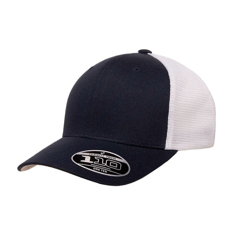 tummansininen-valkoinen 110 mesh cap 2-tone trucker lippis