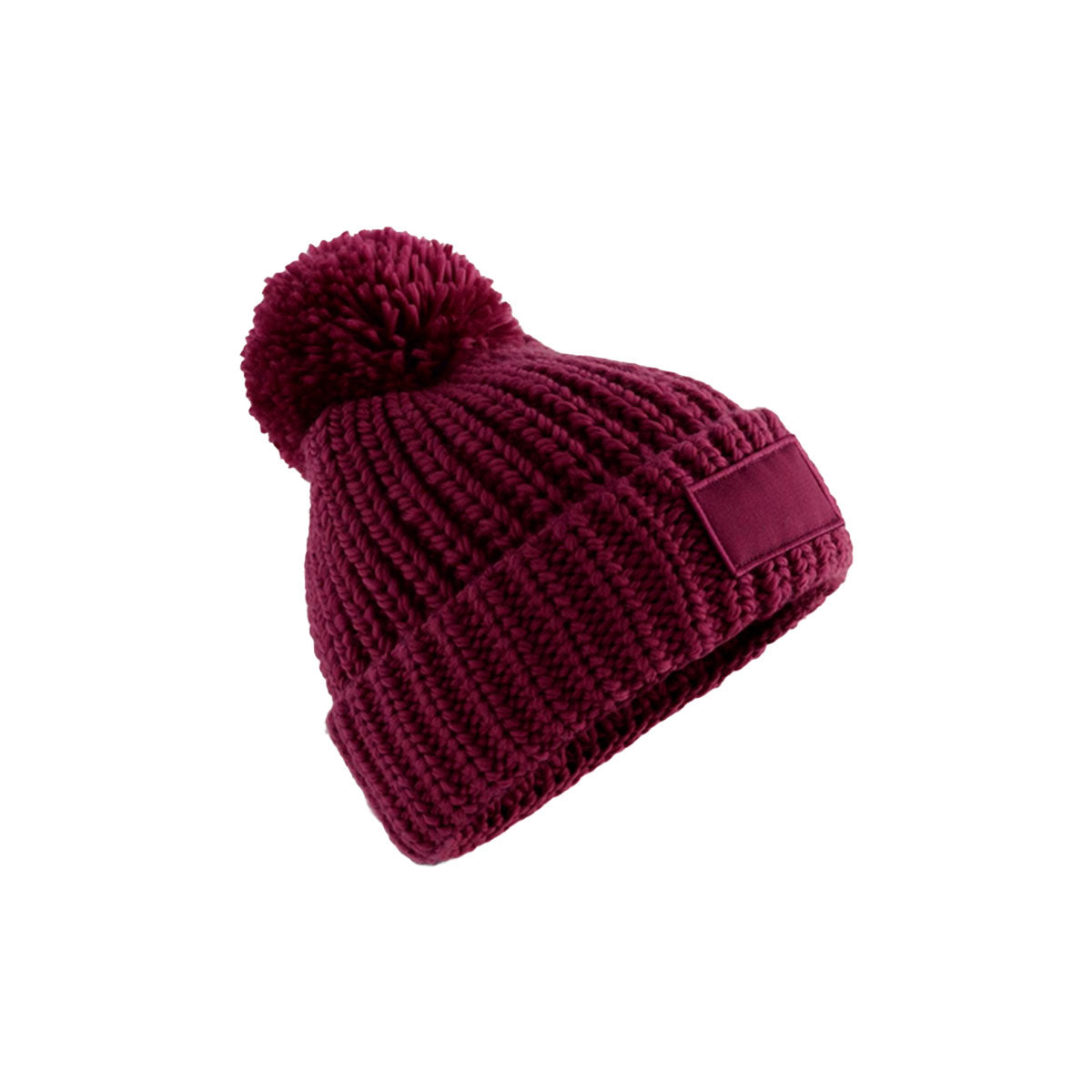 tupsupipo toasty patch beanie, burgundy viininpunainen