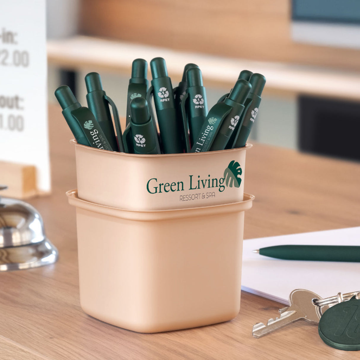 uma future f gum ekologinen mainoskynä logo-painatuksella