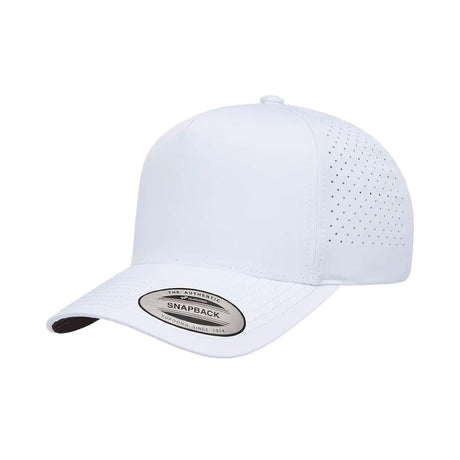 valkoinen YP Classics 5-panel perforoitu snapback lippis