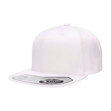 valkoinen flexfit 110 premium snapback lippis